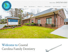 Tablet Screenshot of coastalcarolinadentistry.com